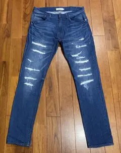 アヴィレックス TYPE BLUE ストレッチ ダメージスキニーデニム Mのサムネイル