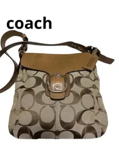 COACH ソーホー レザー ショルダーバッグ シグネチャー ブラウン