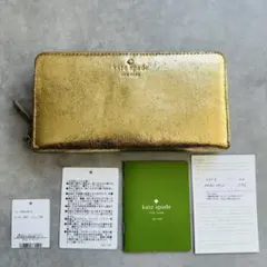 kate spade Round zip long wallet GOLD ②