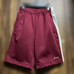 asics アシックス ハーフパンツ Mサイズ ボルドーのサムネイル