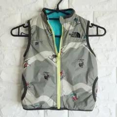 【極美品】ノースフェイス 90サイズキッズリバーシブル中綿ベスト