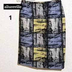 allureville アルアバイル 総柄 ひざ丈 タイトスカート 1 日本製のサムネイル
