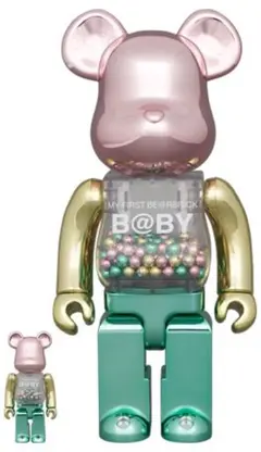 MY FIRST BE@RBRICK CHROME 100％ & 400％