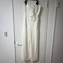 ワンショルダードレス　白　結婚式　二次会