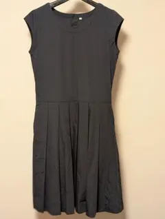 無印良品 ブラック ノースリーブ ワンピース M