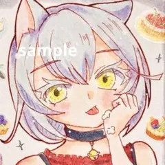 オリジナルイラスト 猫耳少女のおやつタイム