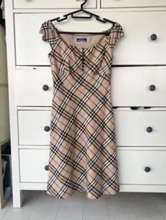 Burberry バーバリーブルーレーベル ノバチェック上品ワンピ　定価5.8万