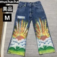 muchacha ムチャチャ ペイント バギーデニムパンツ 美品 M