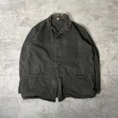 Foremost Garments リネン フレンチワークジャケット M 黒 - メルカリ