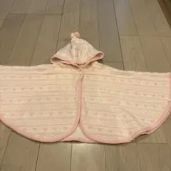 ファミリア フード付きポンチョ ピンク