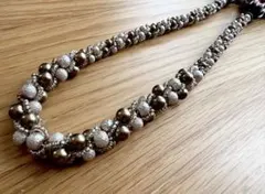 【新品未使用】【限定価格】【即完売商品❗️】高級感 ブラウン ネックレス 413