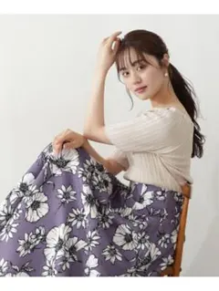 ビッグフラワープリントスカート PROPORTION BODY DRESSING