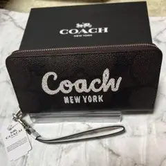 COACH ブラウン長財布 シグネチャー ウォルナット×チョーク 新品未使用