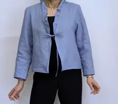ハンドメイド 藍染柔道着リメイク ベスト ジレ ユニセックス 