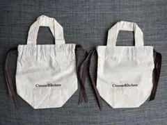 新品 CosmeKitchen コスメキッチン 巾着 ショッパー 2枚セットのサムネイル