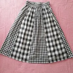 チェック　フレアースカート　未使用品