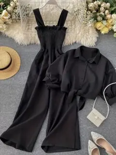 ブラック セットアップ パンツスタイル