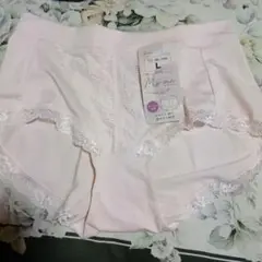 ジャコンヌMy me ピーチ Lサイズ 花柄レースショーツ新品