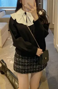 インパン裏地付ツイードミニスカート［mei39］