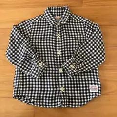 【美品】ミキハウス　ギンガムチェックシャツ　90