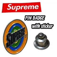 Supreme ピンバッジ ステッカー付き