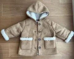 ZARA ムートンボアコート 86cm 茶 ブラウンベージュ