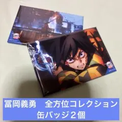 劇場版「鬼滅の刃」冨岡義勇 全方位コレクション缶バッジ 2個セット