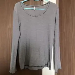 BEAUTY&YOUTH ストライプ長袖Tシャツ グレー系のサムネイル
