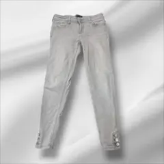 ZARA BASIC スキニーデニム パンツ グレー ストレッチ フリーサイズ