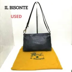 IL BISONTE イルビゾンテ 2wayショルダーバッグ ネイビー 本革