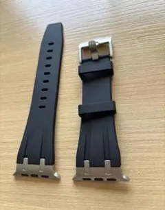 Apple Watch 42,44,45,46,49mm 対応シリコンベルト黒