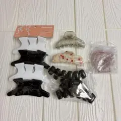 新品未使用★ヘアアクセサリー 5点セット バンスクリップ ヘアゴム まとめ売り