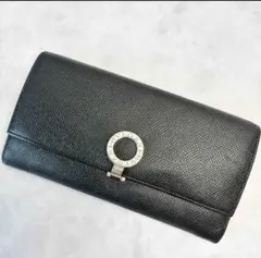 BVLGARI ブルガリ 長財布 B.zero1 リング金具 ブラック レザーのサムネイル