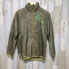 アディダス アウター ナイロンジャケット ウィンドブレーカー カーキ M メンズ