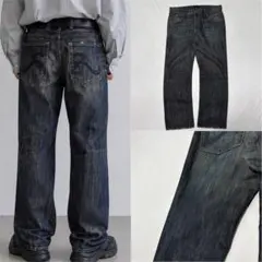 美品！Black Baccaraブラックバカラ L ダメージデニムパンツ - メルカリ