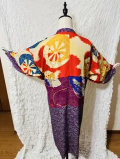 限定価格‼️ アンティーク　多色使いの花柄羽織