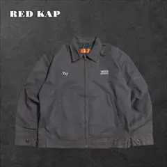 RED KAPレッドキャップワークジャケットwork中綿 企業刺繍ブラウン古着