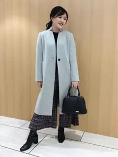 美品　大きいサイズ　アンタイトル　グレー　コート サイズ44 3L相当