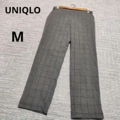 UNIQLO ユニクロ グレー系 チェック柄 パンツ カジュアル 春夏 Mのサムネイル