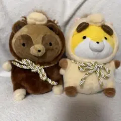 タヌキとキツネ　福袋　2026 馬　ぬいぐるみ　セット