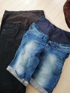 マタニティ　デニム　ジーンズ　ハーフパンツ　まとめ売り