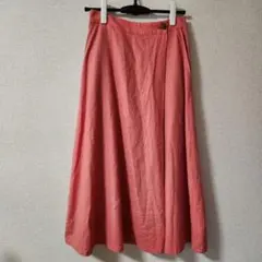 【美品】SLOBE IÉNA リネン混ロング巻き風スカート 38 M