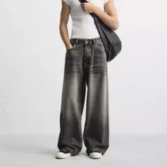 ZARA スーパーバギーフィットジーンズ EU42 JP32 即日発送