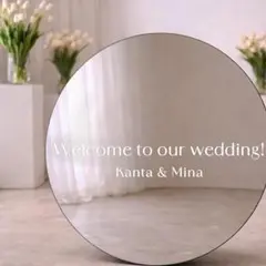 009 【大き目サイズ対応】ウェルカム ミラーステッカー/ 結婚式 ウェディング