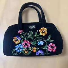 FEILER 花柄刺繍 ハンドバッグ