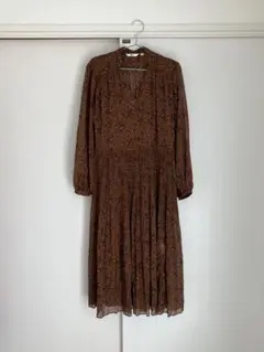 UNIQLOC シフォンプリーツワンピース　花柄　Mサイズ