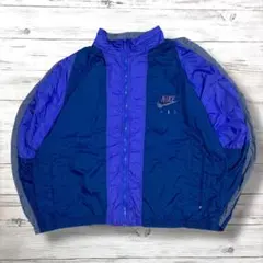 ナイキ NIKE ナイロンジャケット 刺繍ロゴ ネイビー XL 0594