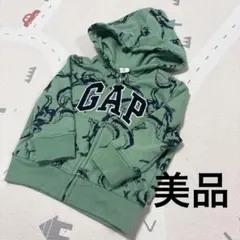 ✨美品✨baby GAP 恐竜柄 ジップアップパーカー 12-18ヶ月