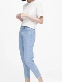 バナナリパブリック　アイスブルー　ハイウエストジーンズ