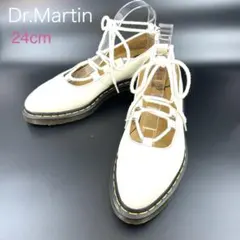 美品 Dr.Martens Elphieレースアップシューズ 24 ホワイト